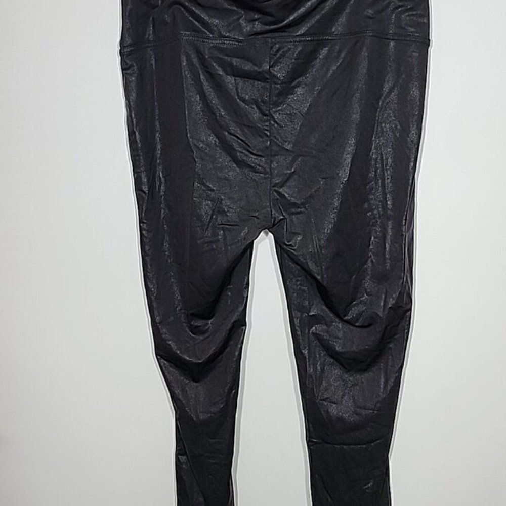 Seven7 Leggings Womens Extra Large Black Faux Leather Fitted - Picture 4 of 9